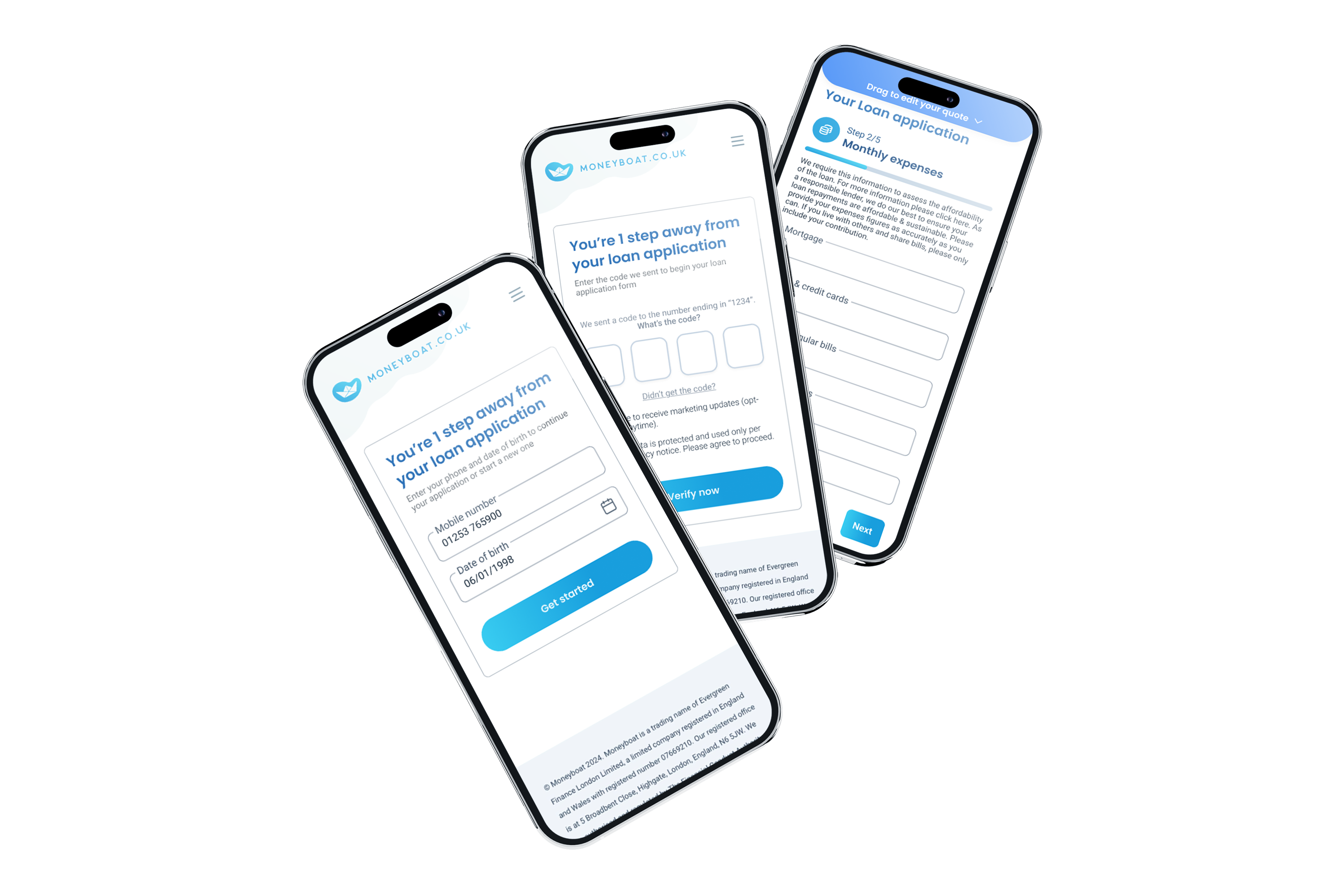 Account Creation & Marketing Opt-In design mockup